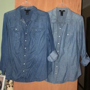 Two denim shirts